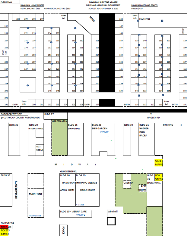 Cuyahoga County Fairgrounds - Oktoberfest Map