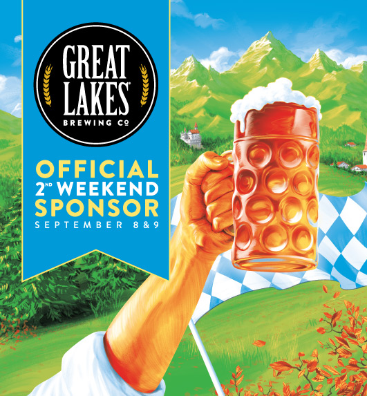 Great Lakes Brewing Compnay - Official Cleveland Oktoberfest Sponsor for the 2nd Weekend - September 8-9, 2023