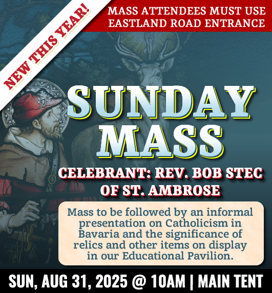 New this year - Oktoberfest hosts a Sunday Mass on Sun, Aug 31, 2025 at 10AM in the Weihenstephan Tent