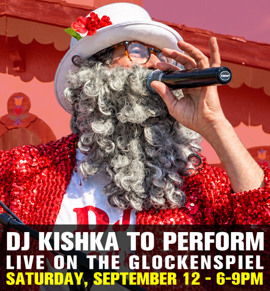 DJ Kishka to perform live on the glockenspiel on Saturday, September 12